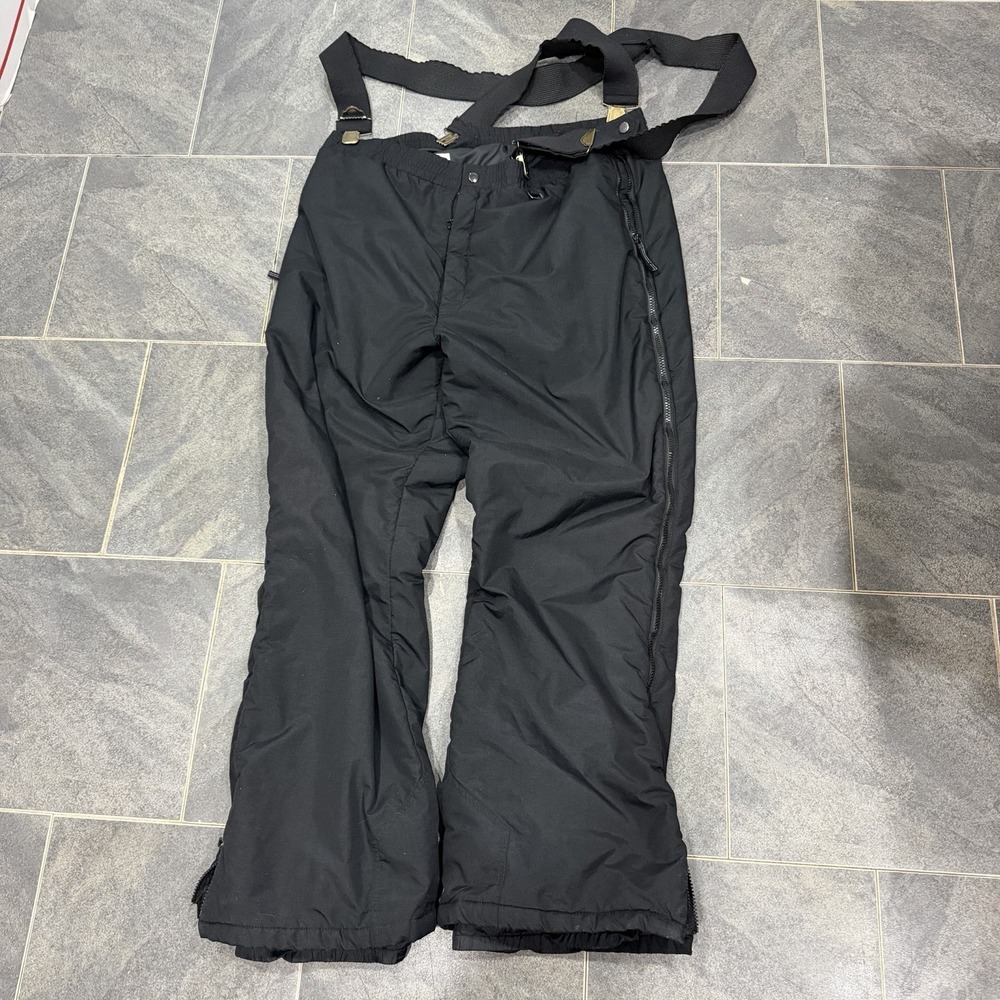 Obermeyer Men's XXL Black Ski Snow Pants Bib Suspenders Full Side Zip Insulated